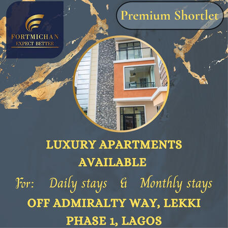 Luxury Shortlet Apartments in Lekki Phase 1, Lagos.