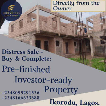 Distress Sale - Buy &amp; Complete Property in Ikorodu, Lagos